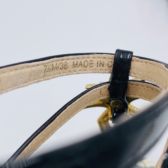 Louise et Cie Albaran Sandal Thong Black White Polka Dot Pineapple Women’s 7.5 - Picture 6 of 9